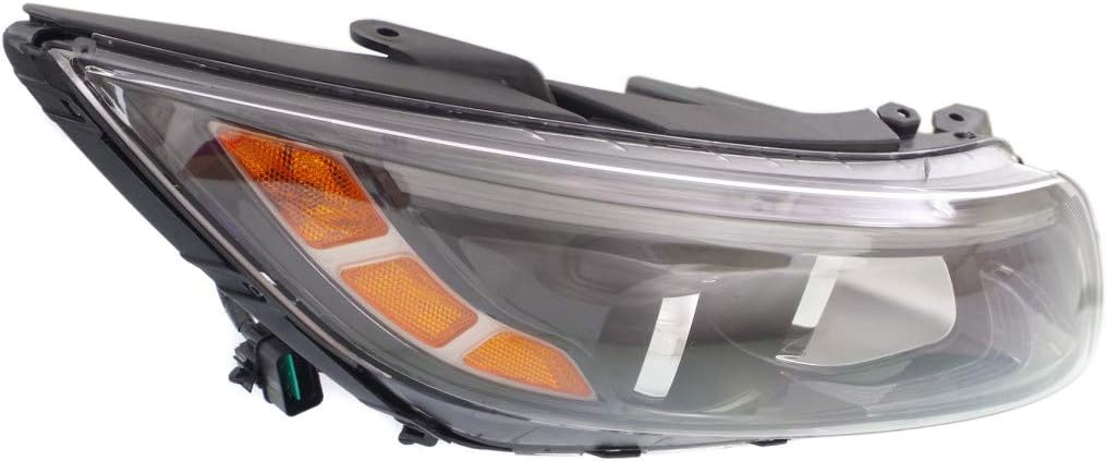 Black Housing Headlight Assembly Passenger Side with Bulbs H892204