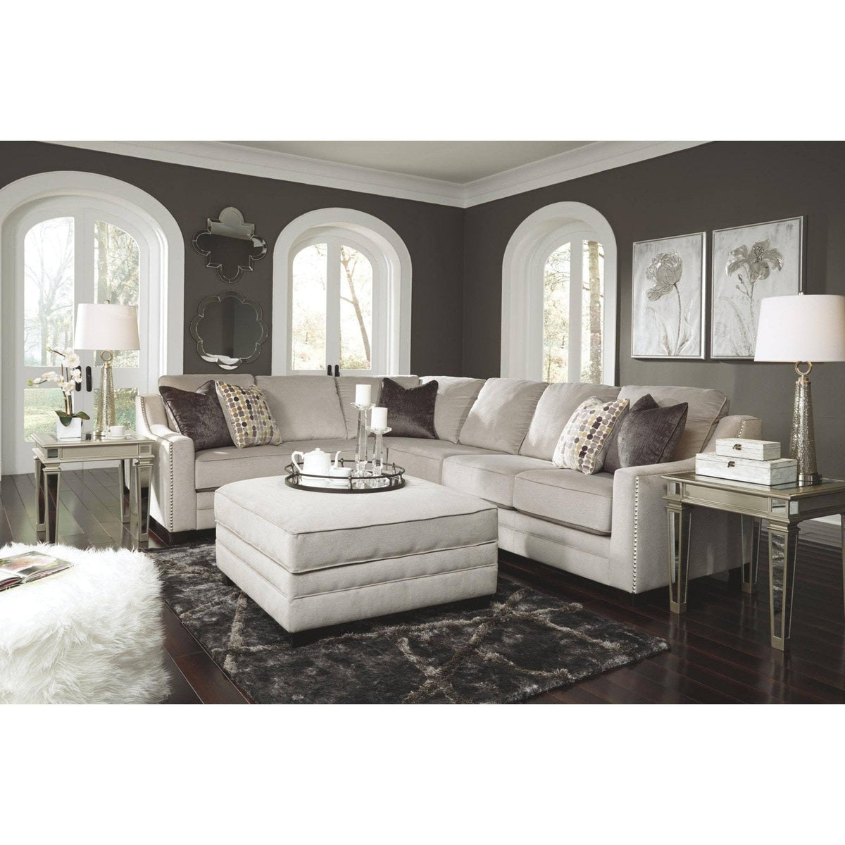 Silver Rectangular End Table J26480