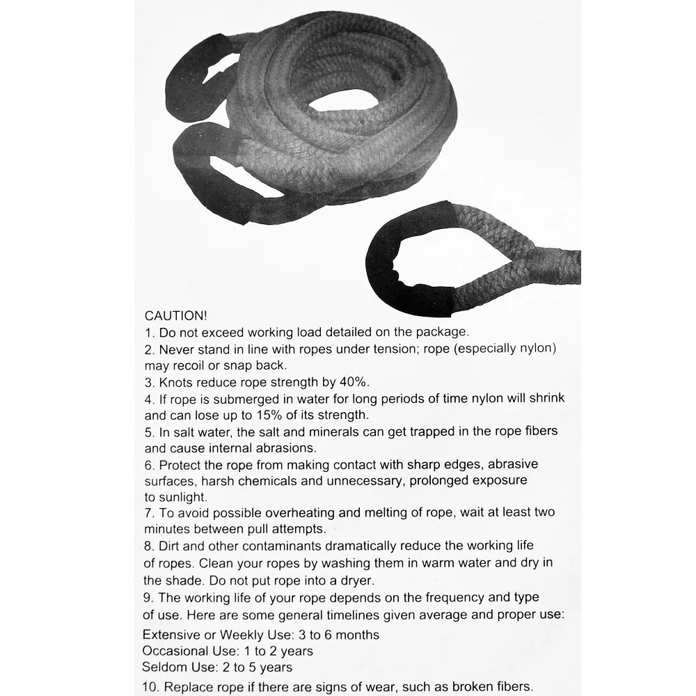 20' x 1/2" Kinetic Energy Recovery Rope Q63025