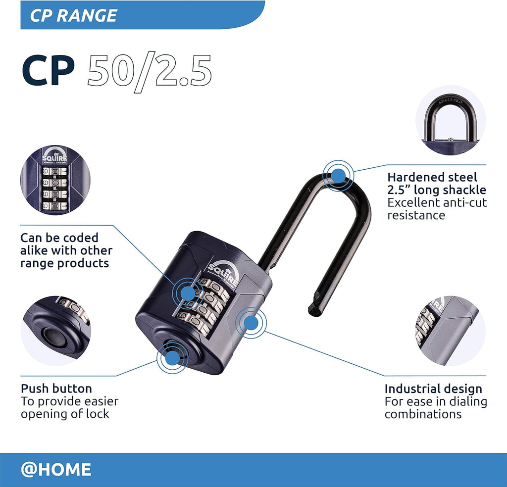 Blue 50 mm 4 Wheel Combination Padlock, Pack of 2 R32757