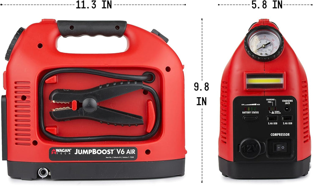 Battery Jump Starter Portable Power Supply, Air Compressor, Battery Bank and Tire Inflator Z666283