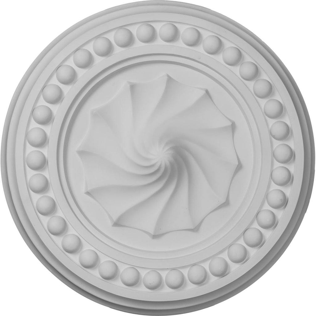 15 3/4 inch x 2 inch Ceiling Medallion Hand-Painted Smokey Topaz S7459