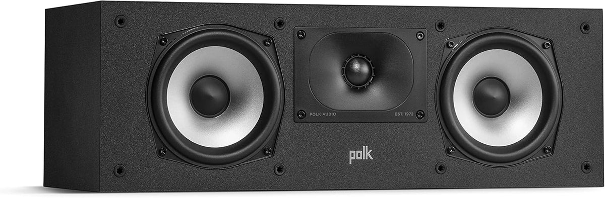 Compact Center Channel Speaker with 1 Terylene Tweeter and Dual 5.25 Woofer, Midnight Black B3861