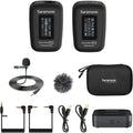 Wireless Lavalier Microphone with Charging Case, OLED Display & 3.5mm Headphone Output U446