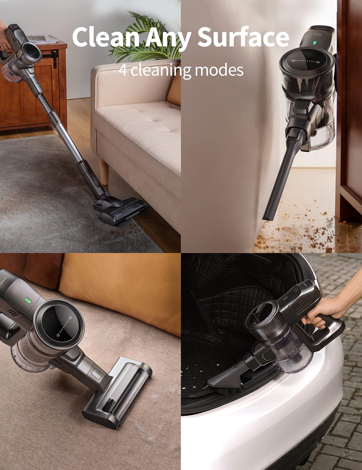 Cordless Stick Vacuum Cleaner 4 in 1, Grey P8922