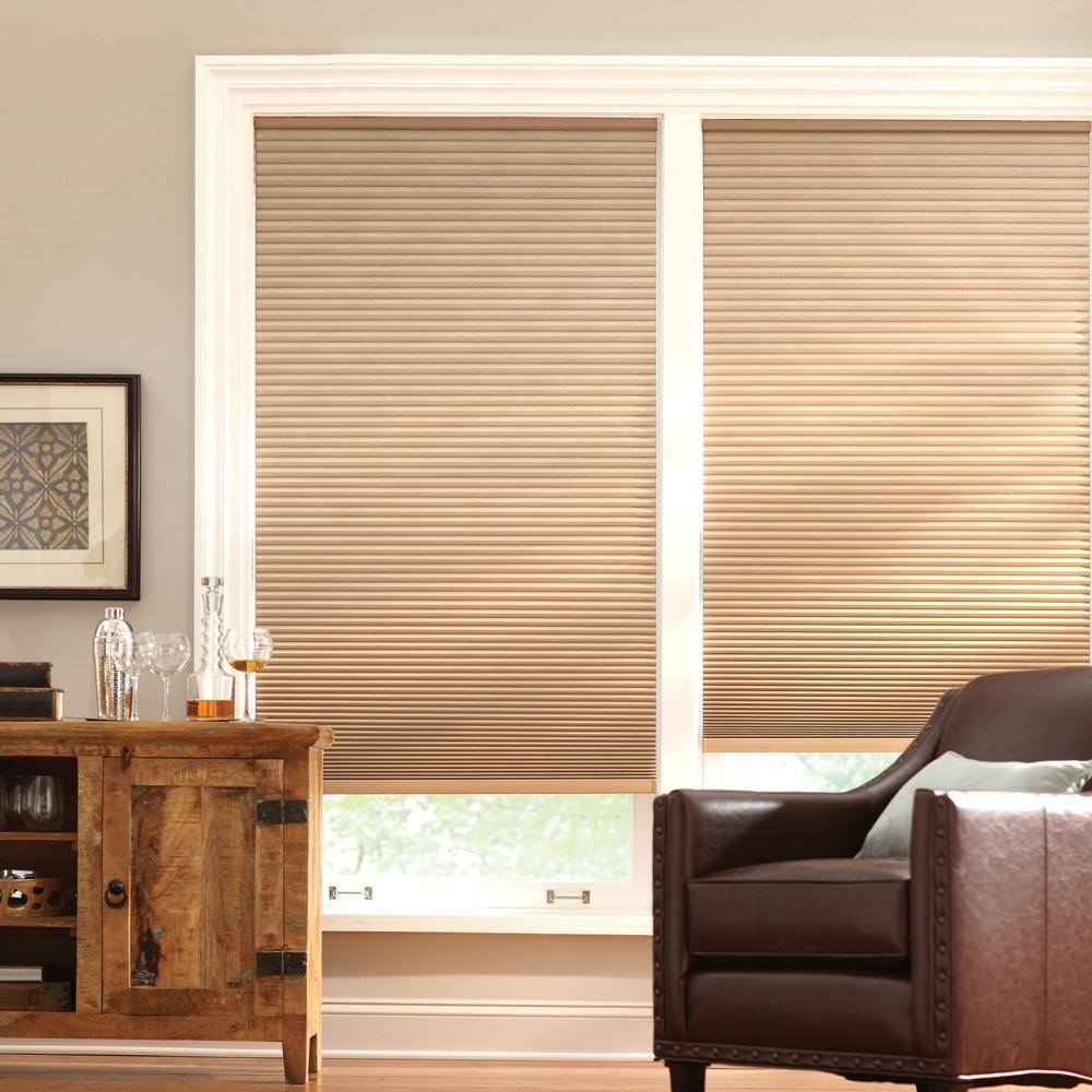 Latte Cordless Blackout Cellular Shade 70 in. W x 48 in. L A4409