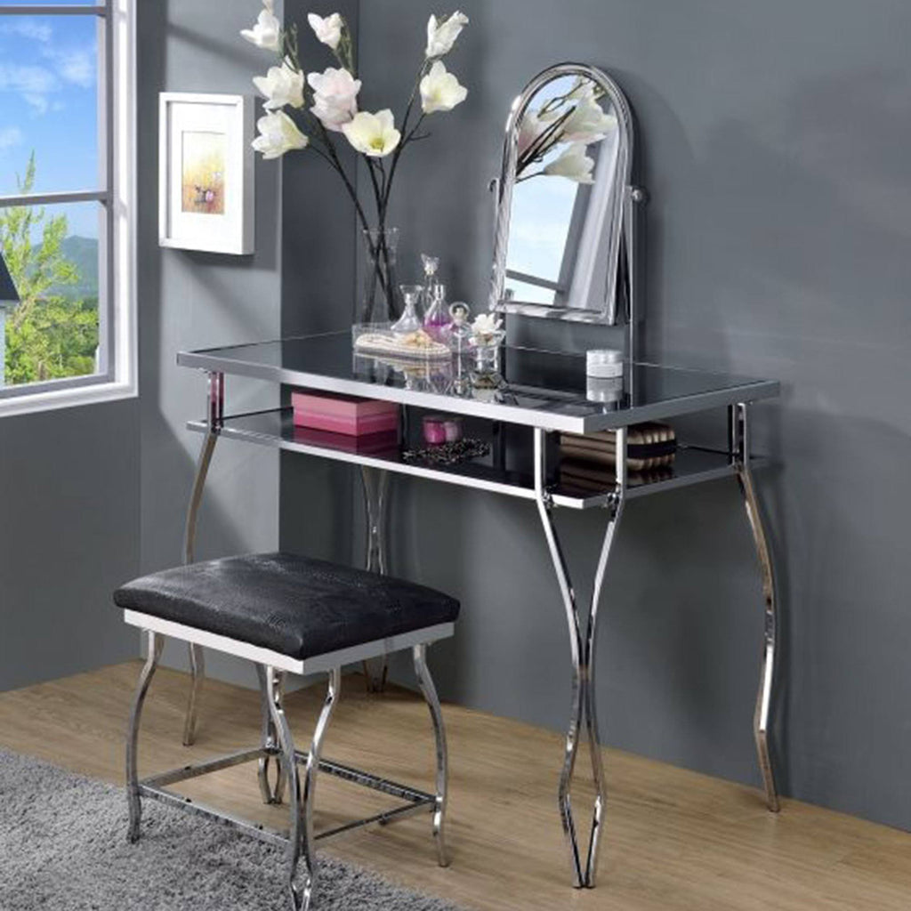 Vanity Set Black and Chrome S98299