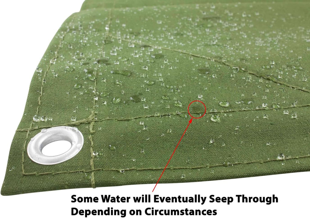 10' x 16' Green Canvas Tarp 12oz Pack of 2 W367