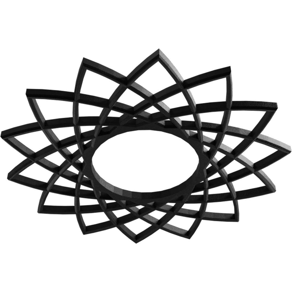 34x22OD x 13 1/8x22ID x 1x22P PVC Pierced Ceiling Medallion D62285