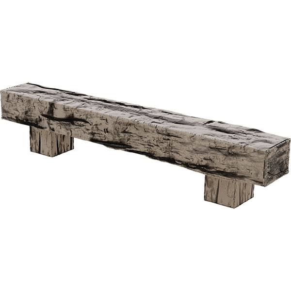 Faux Wood Fireplace Mantel Kit with Corbels, Burnished Pine P440