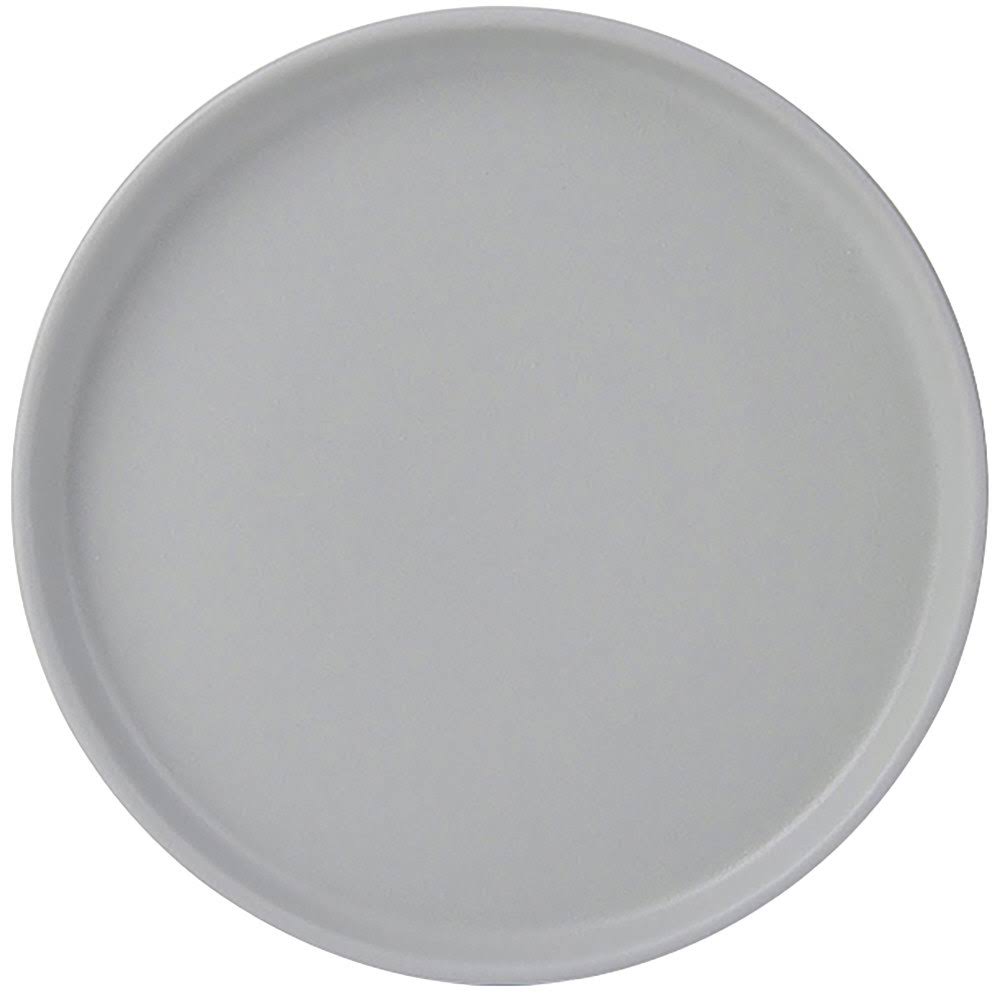 Matte Gray Straight Side Plate S6975