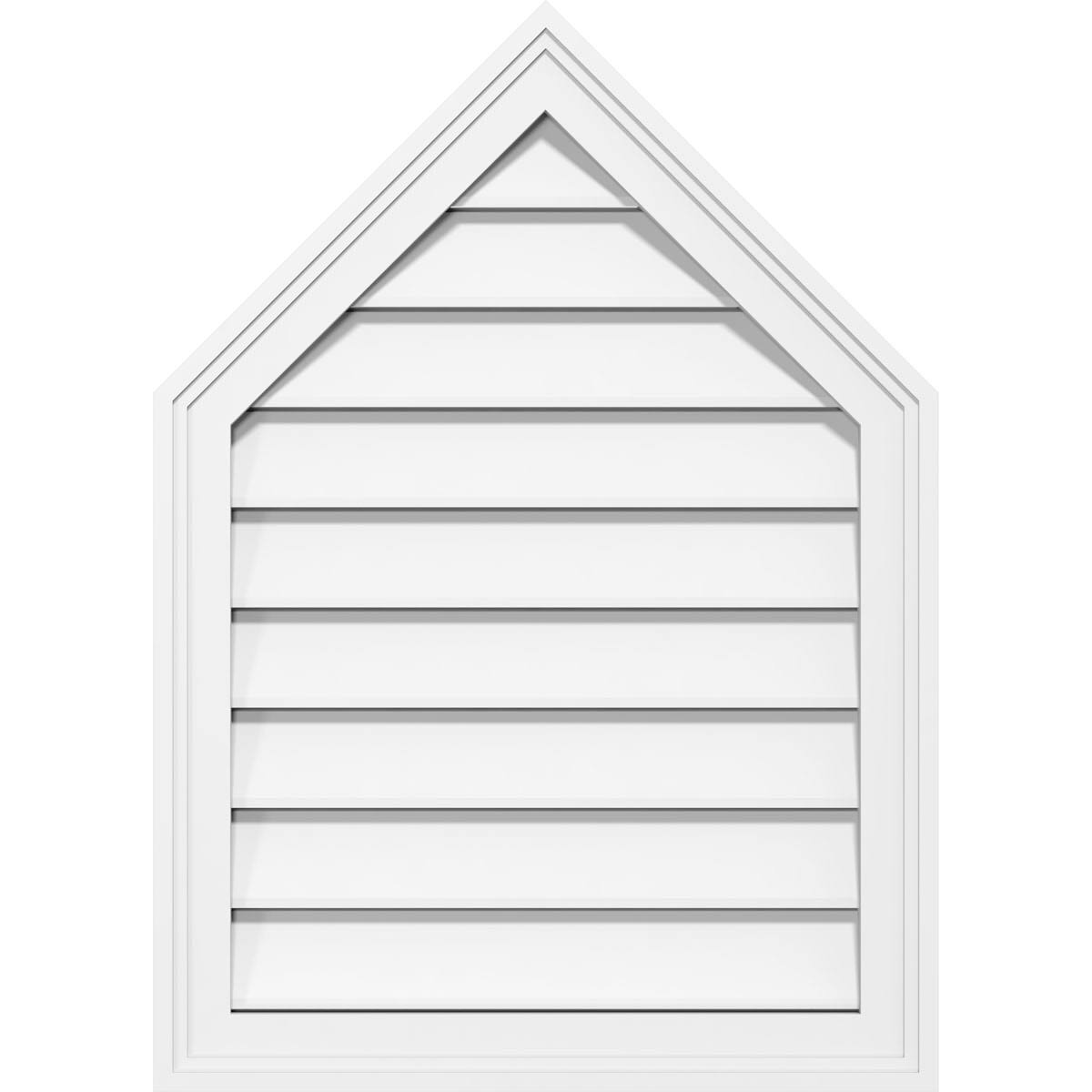 14x22W x 30x22H Peaked Top Surface Mount PVC Gable Vent T68513