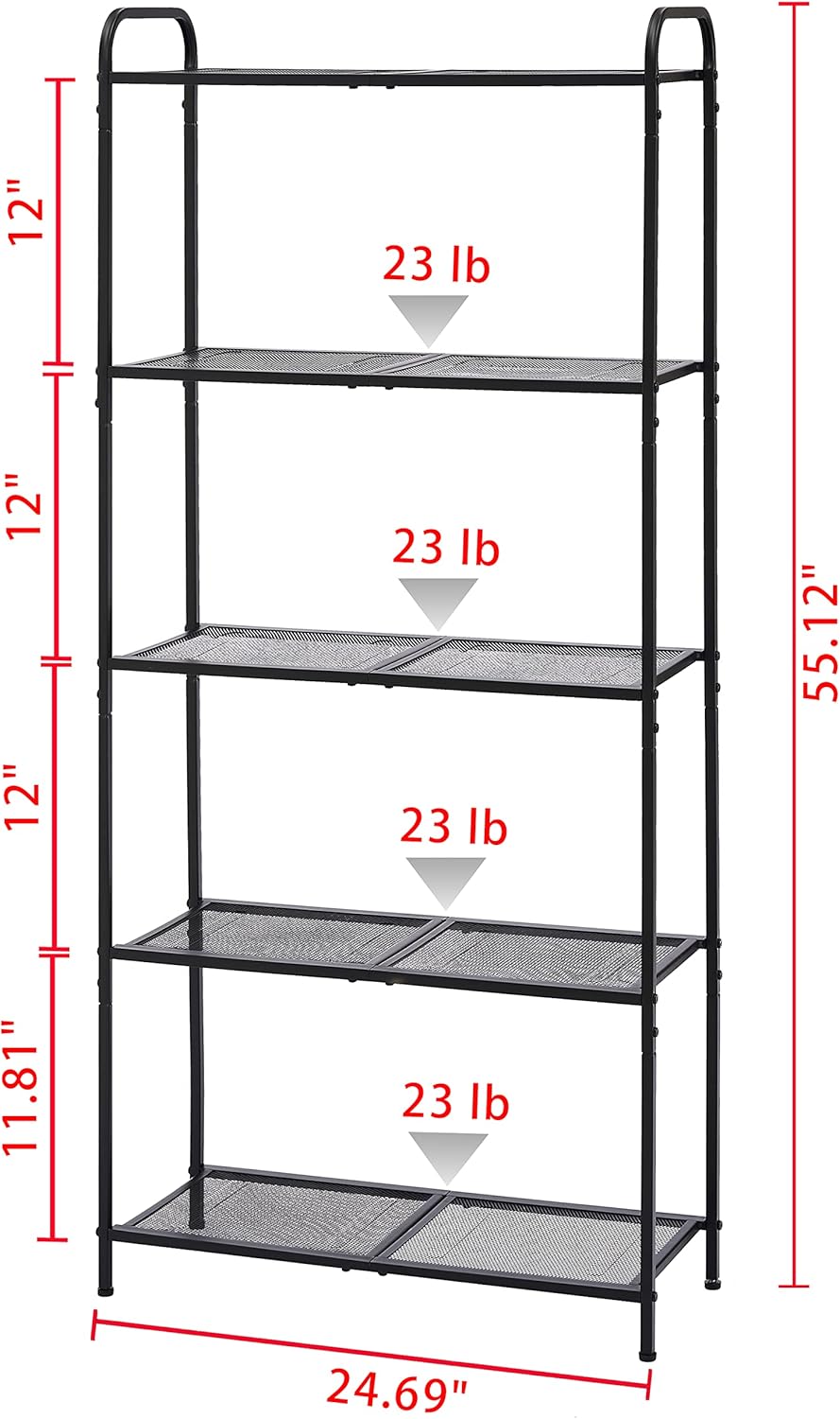 5-Tier Metal Storage Shelving Unit I977888