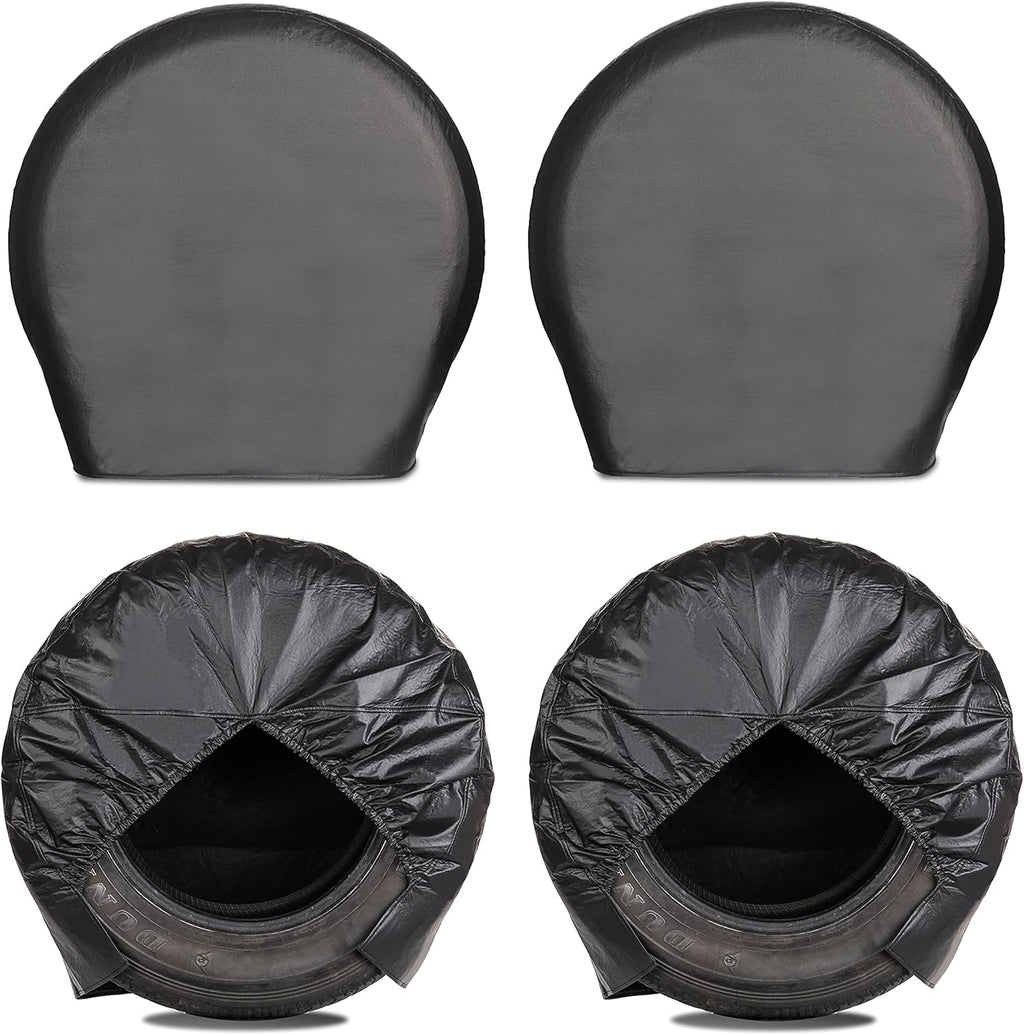Heavy Duty Thicken Tire Covers for RV Wheel, 4 Pack, for Diameter 27"-29", Charcoal T756