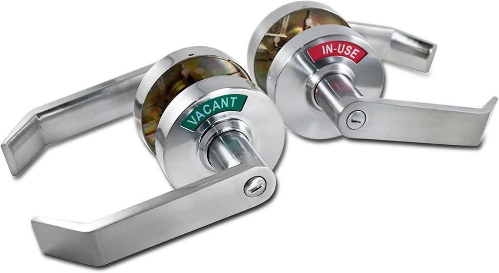 Privacy Indicator Lock with Keys, Satin Chrome V680