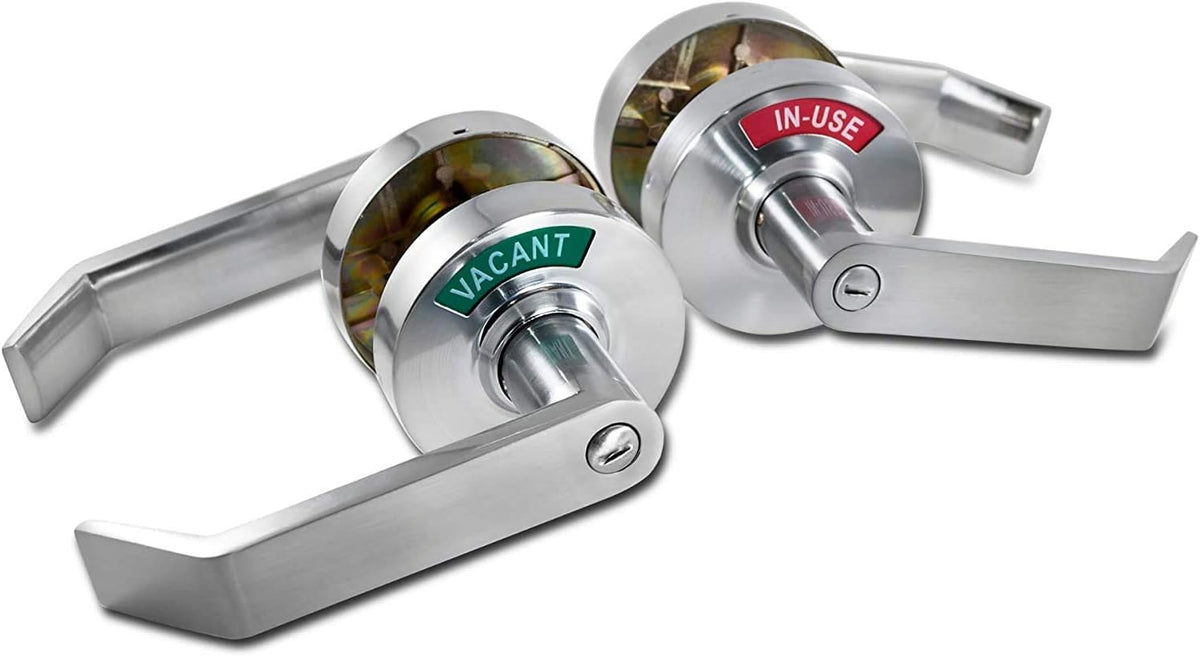 Privacy Indicator Lock with Keys, Satin Chrome V680