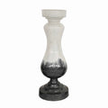 White Glass Candle Holder Set of 2 T34042