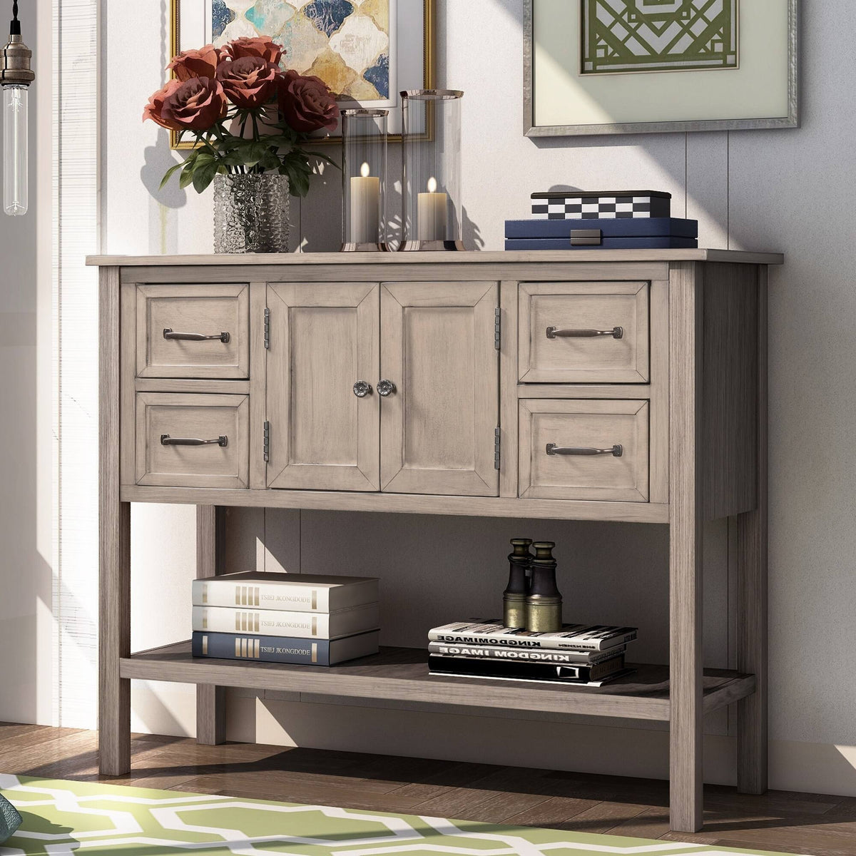White Console Table K34226