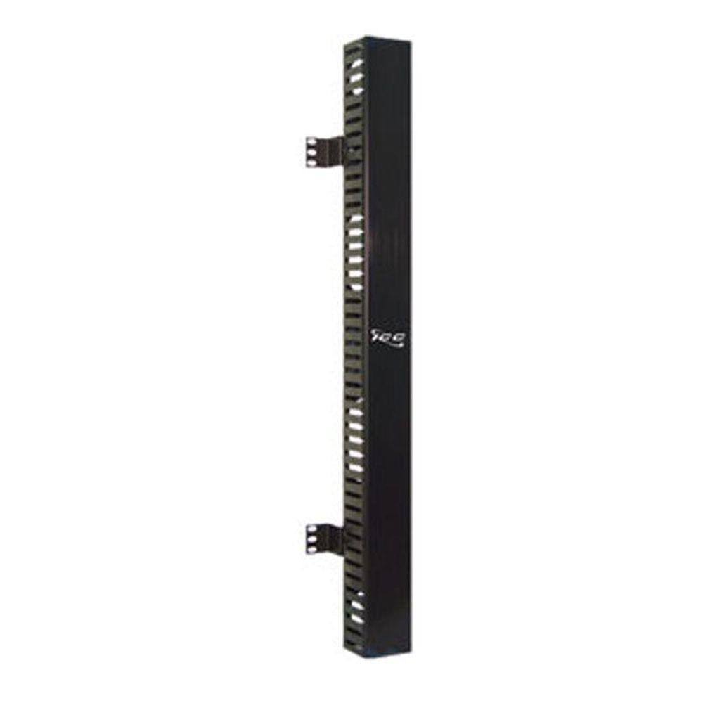 Black PVC Vertical Cable Management Panel P7416