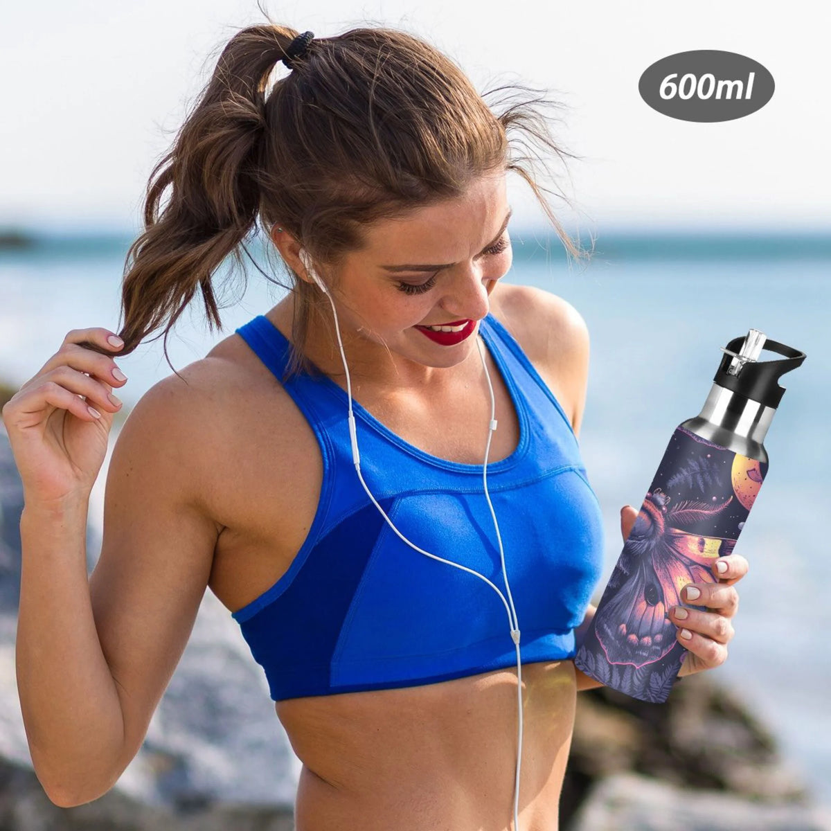 Insulated Stainless Steel Water Bottle with Straw Lid, 20 oz J10837