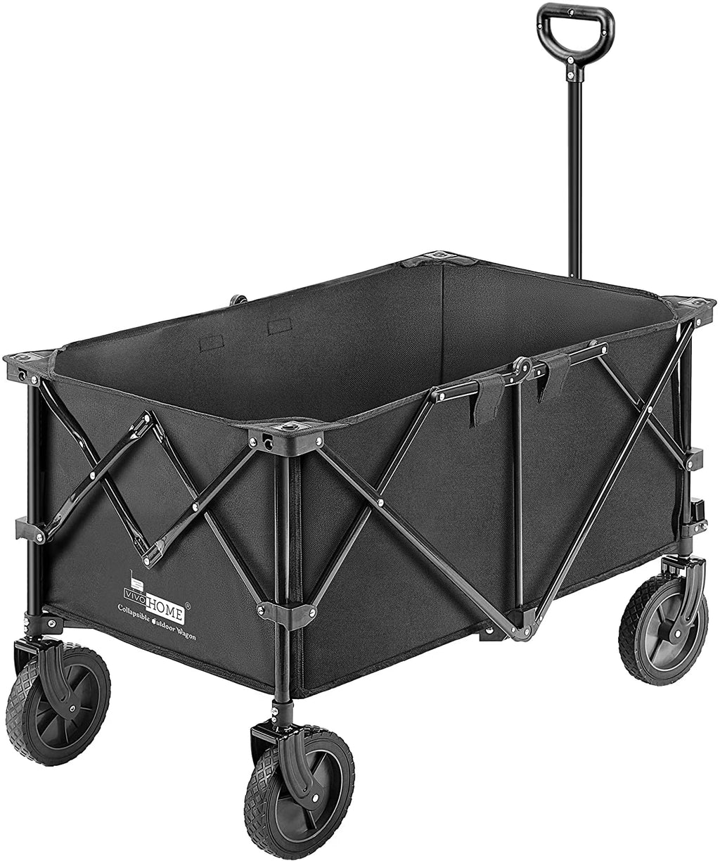 Collapsible Folding Wagon Cart with 2 Drink Holders, 176lbs P43553