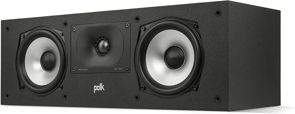 Compact Center Channel Speaker with 1 Terylene Tweeter and Dual 5.25 Woofer, Midnight Black B3861
