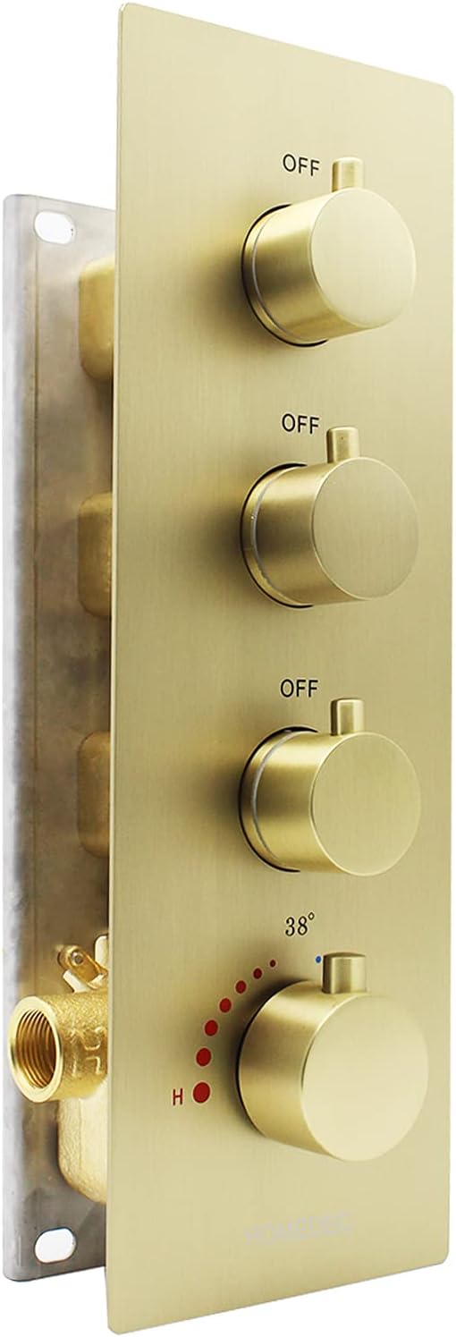 4 Outlet Thermostatic Shower Diverter Mixer Valve in Chrome Y55260
