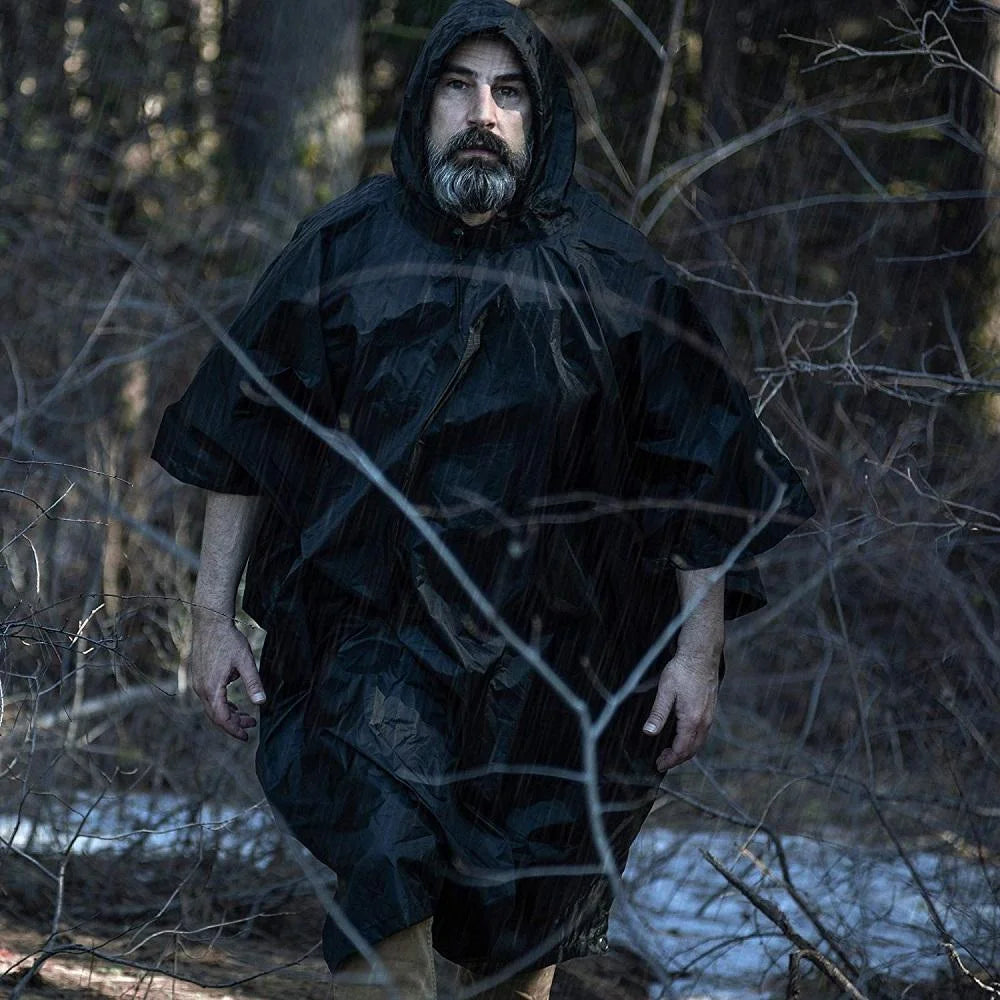 Reusable Rain Poncho, One Size 54" x 48" W86071