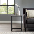 Dark Concrete Square Side Table Q6852