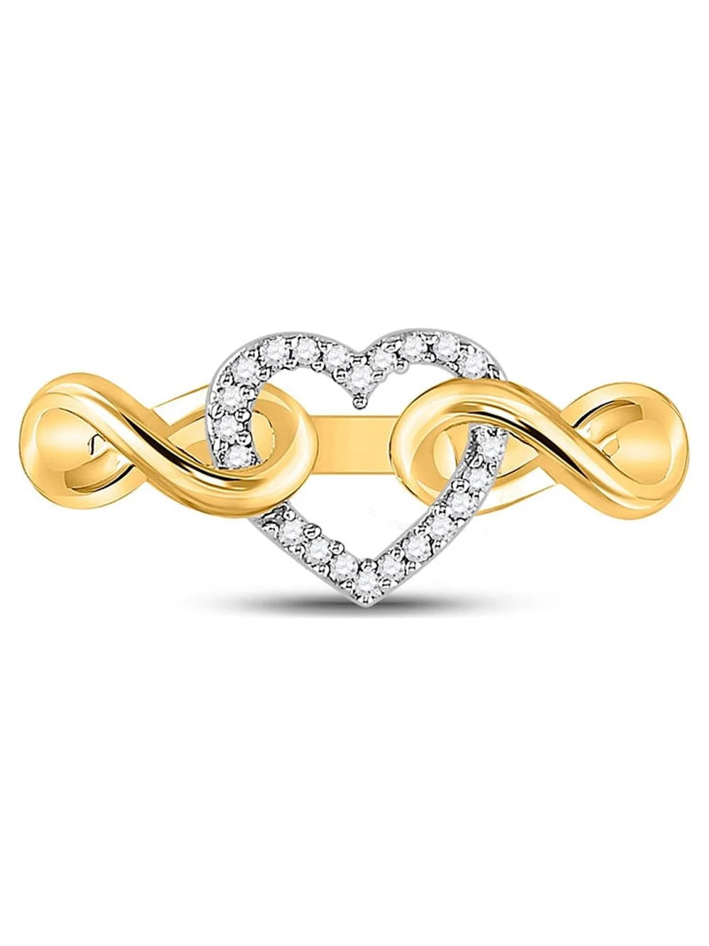 10kt Yellow Gold Diamond Heart Ring T627046