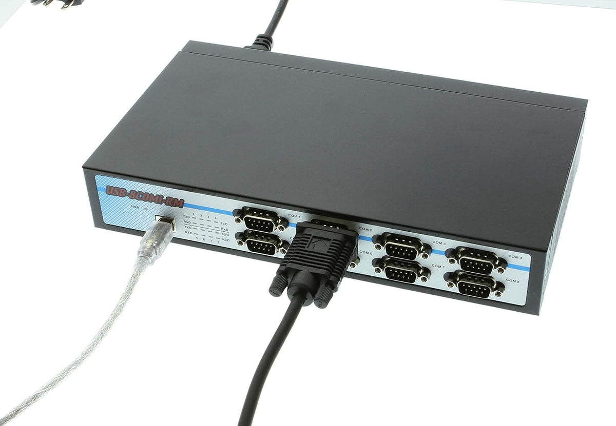 USB to Octal RS-232/422/485 Adapter Metal Case with DIN-Rail X918