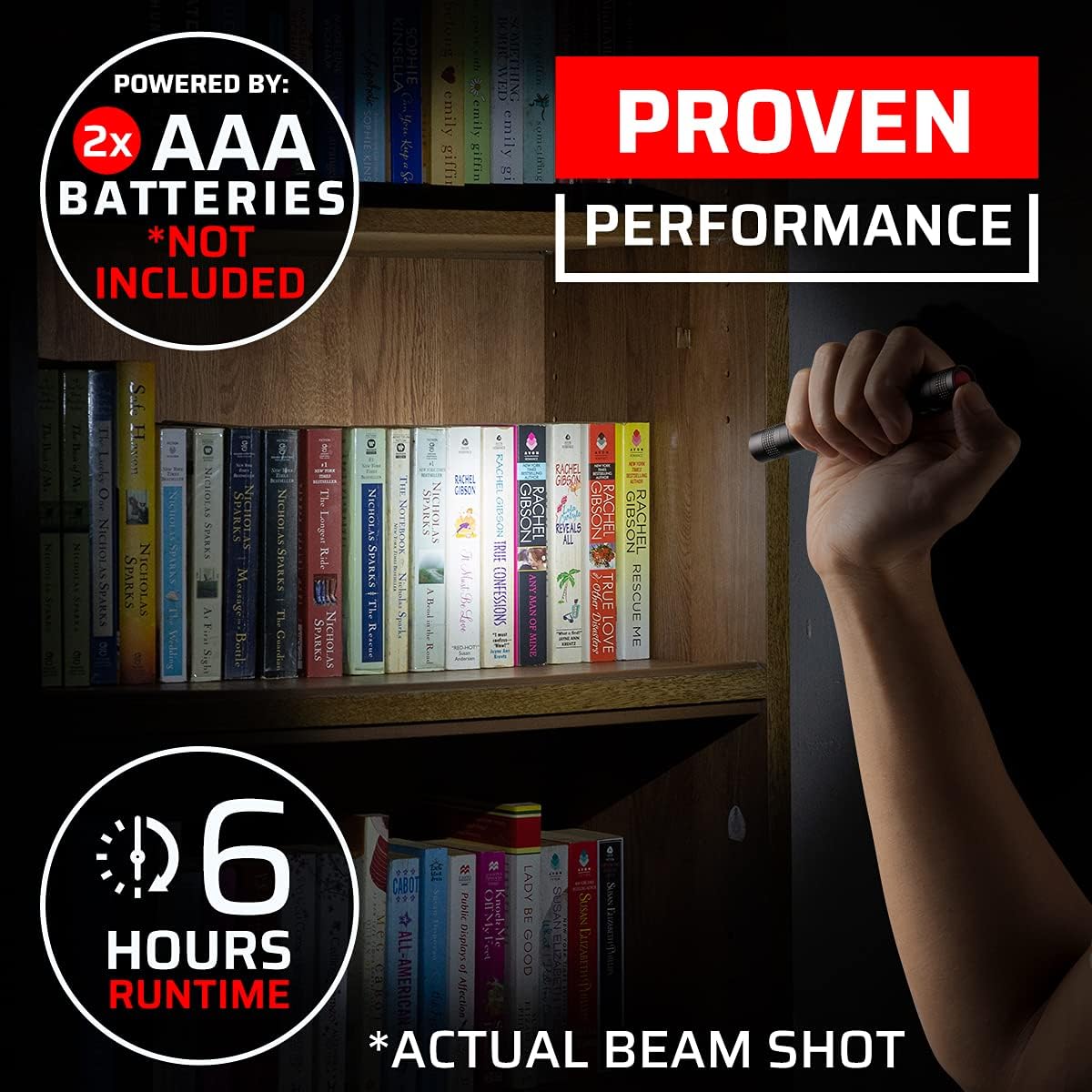 2 Small LED Pocket Flashlights with Clip H7010