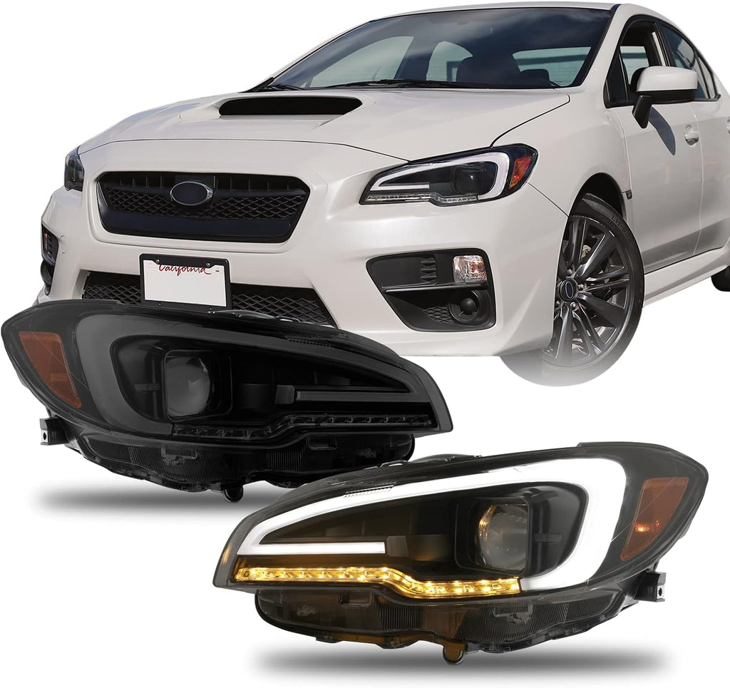 Black Smoked Projector Headlight with LED DRL and LED Sequential Signal M193364