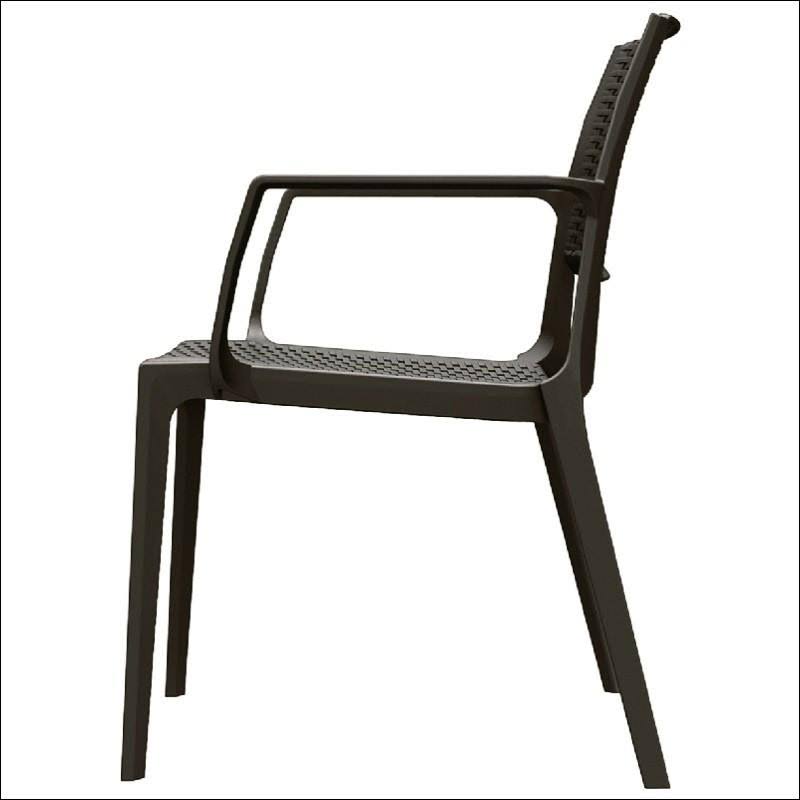 Brown Resin Dining Arm Chair B645