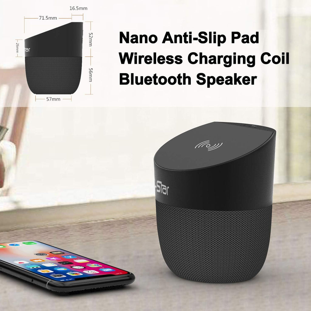 Bluetooth Speaker with Wireless Charging Station, Portable Stereo Speaker, Pack of 2 E2107