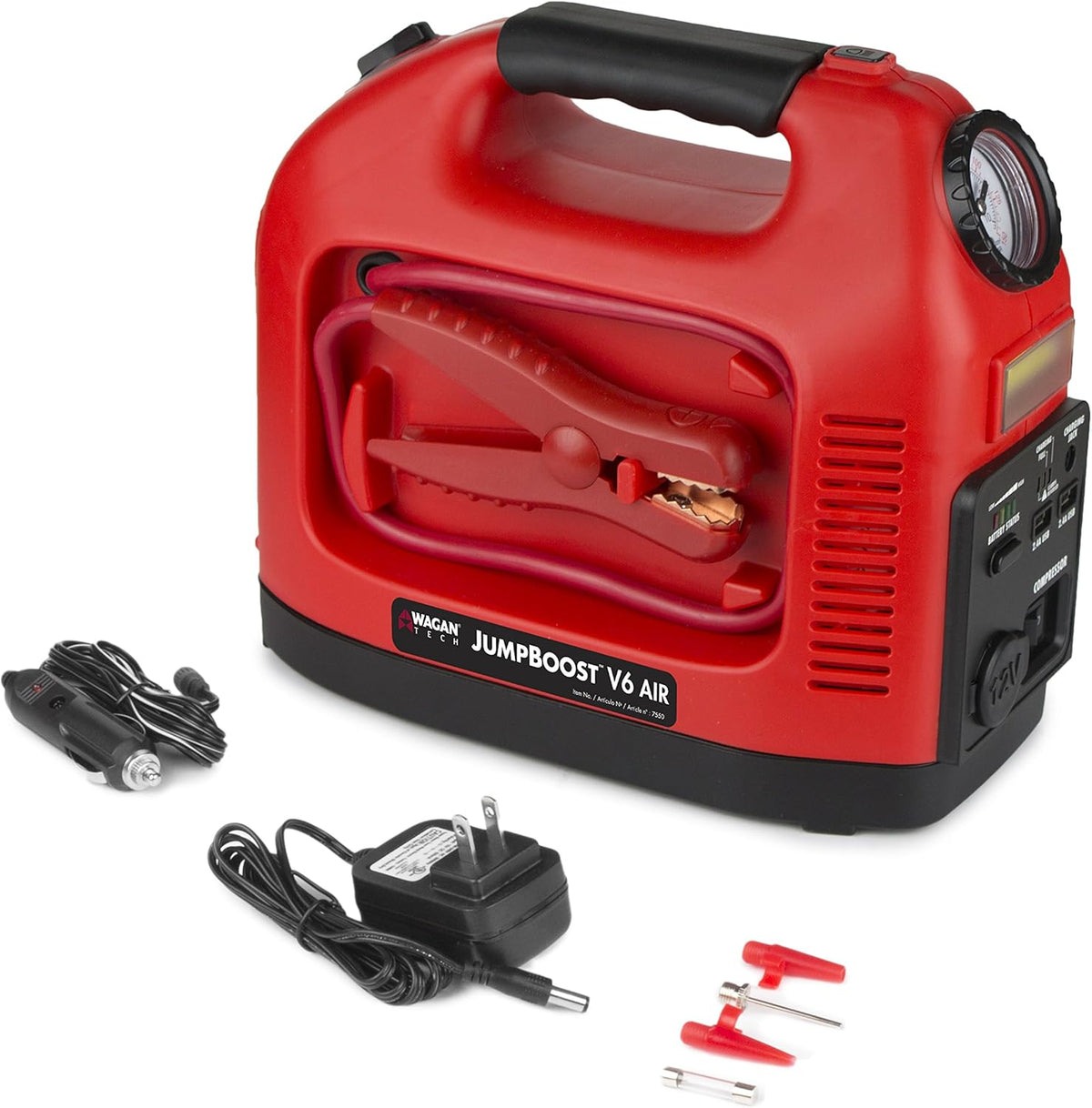 Battery Jump Starter Portable Power Supply, Air Compressor, Battery Bank and Tire Inflator Z666283