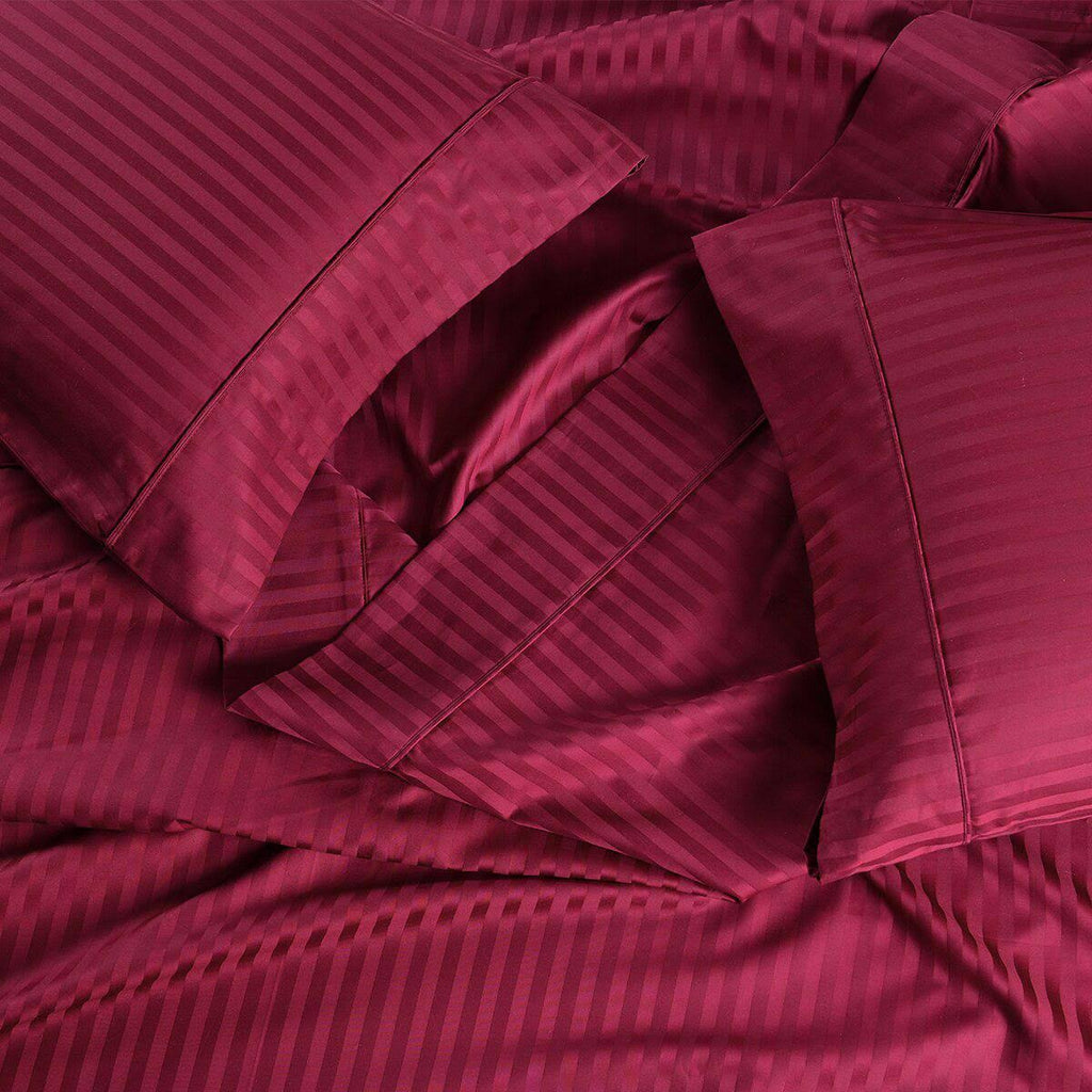 Striped California King Bed Sheets U925