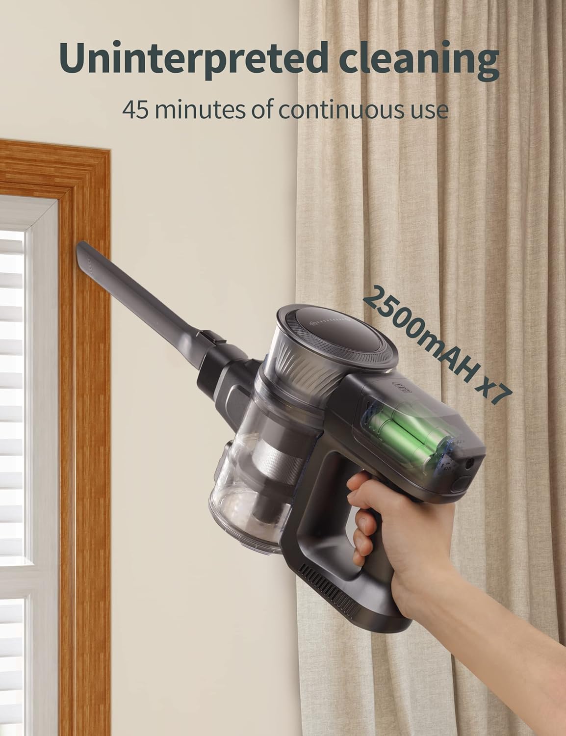 Cordless Stick Vacuum Cleaner 4 in 1, Grey P8922
