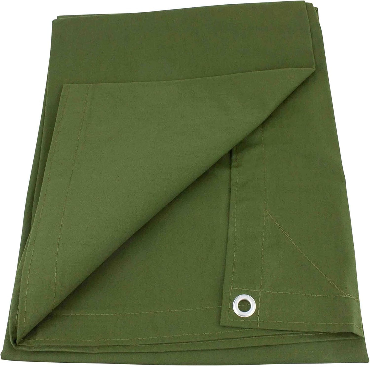 10' x 16' Green Canvas Tarp 12oz Pack of 2 W367