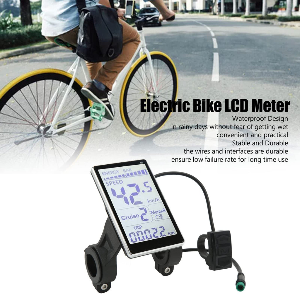 Electric Bike LCD Display, 5 Pin 24V 36V 48V 60V, Waterproof, Universal M5 Panel Screen for Electric Bikes F6803