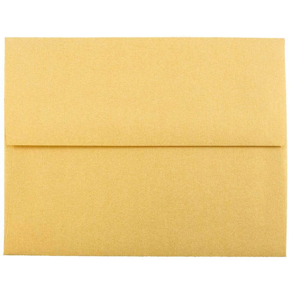 A2 Invitation Envelopes, 4 3/8 x 5 3/4, Metallic Gold, 1000/Carton T9016