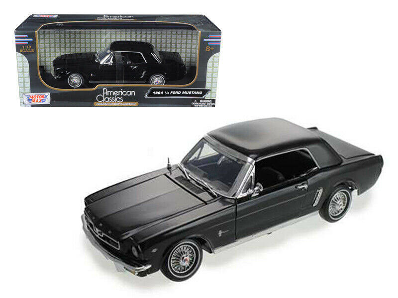 Black with White Stripes 1/18 Diecast Car Model S385001