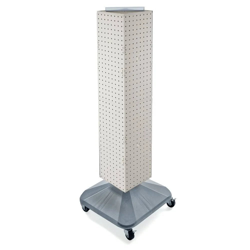 White Four-Sided Interlocking Pegboard Tower O8776