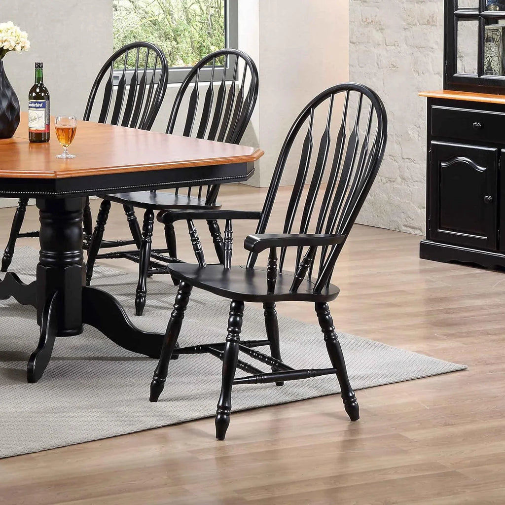 Black Cherry Distressed Antique Dining Chair D434086