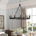 12-Light Candle Style Wagon Wheel Chandelier T55203