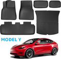 Tesla Model Y Floor Mats 5-Seat TPE Full Set Liners All Weather Front Rear Trunk Cargo Liner Q3798