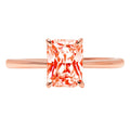 18K Rose Gold Solitaire Ring A8153