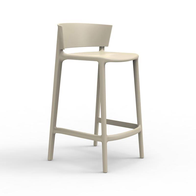 White Patio Bar Stool F9806