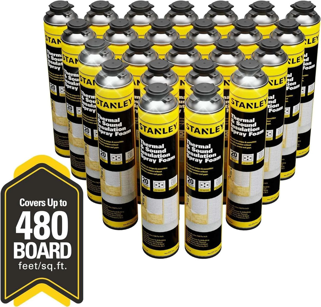 Closed Cell Spray Foam Insulation Kit, 480 Board Feet, 27.1 oz, 24 Pack U367