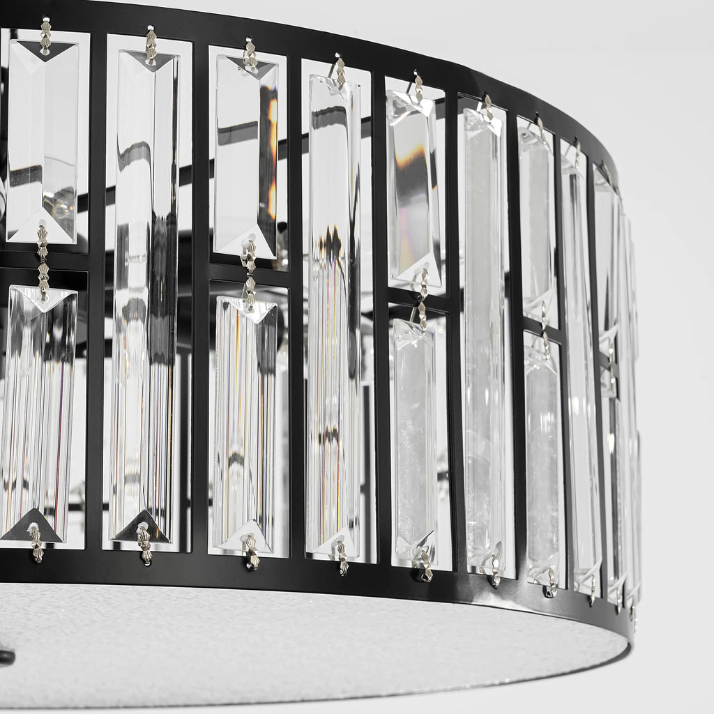 6-Light Dimmable Crystal Drum Chandelier Z508